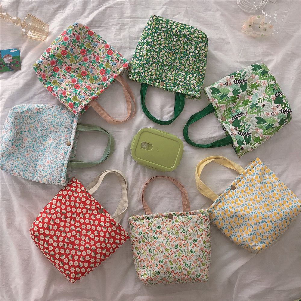 LUNCH BAG TAS JINJING MOTIF BUNGA CANTIK