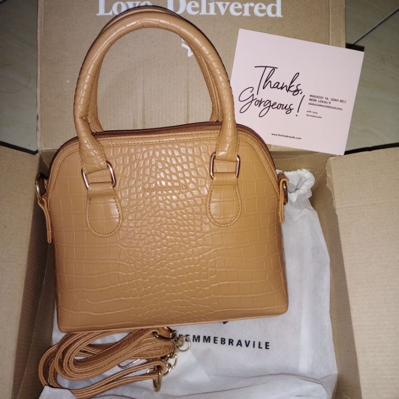 preloved Femmebravile - Femo Bag Small Croco Sling - Taned