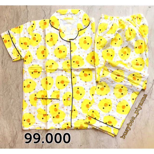 Piyama Dewasa Katun Piyo Piyo