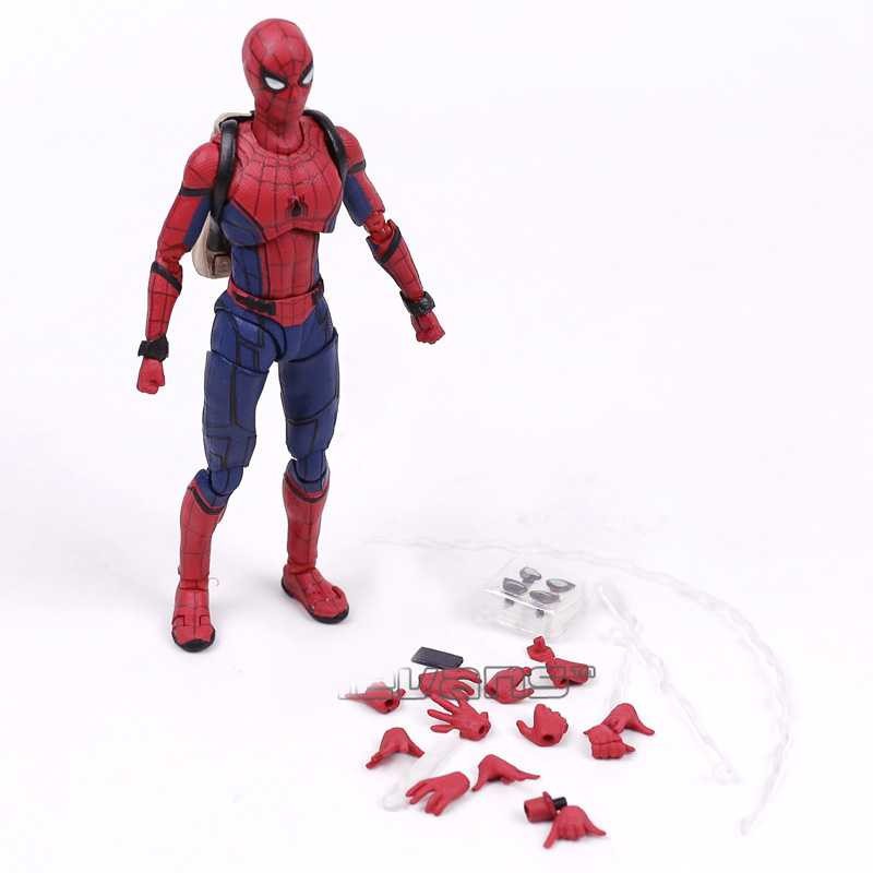 Shfiguart Spiderman AF 02 Action Figure Terbaru Alat Pendukung Bakat Gambar Anti Pose Tdk Wajar