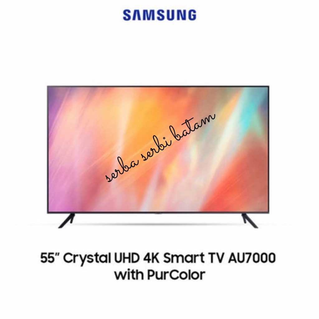 Samsung Smart TV 55 Inch Crystal 4K UHD 55AU7000 / UA55AU7000 BATAM