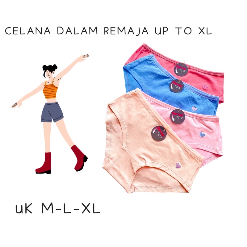 Cd Celana Dalam Anak Perempuan Cewek Remaja SMP SMA Kancut Celana Dalam Wanita Dewasa Murah M L XL