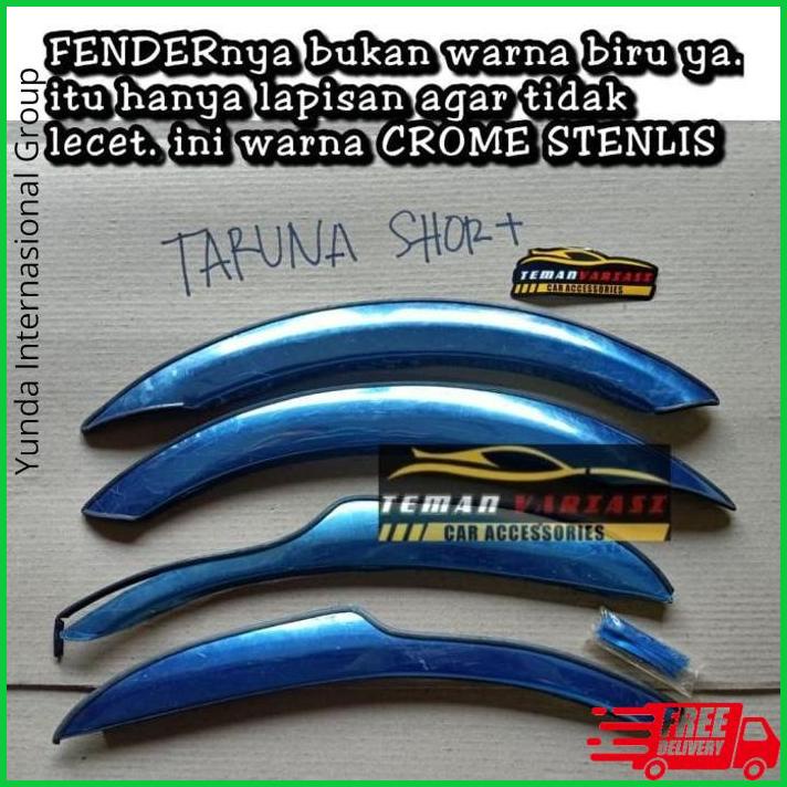 Fender Trim List Lis Atas Ban Mobil Daihatsu Taruna Short Pendek Crome Kualitas Premium