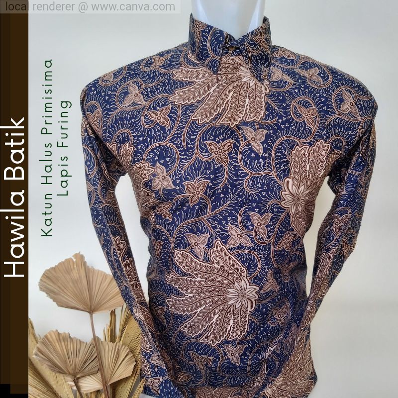 Batik Pria Panjang Lapis Furing Katun Primisima Kode BPF02