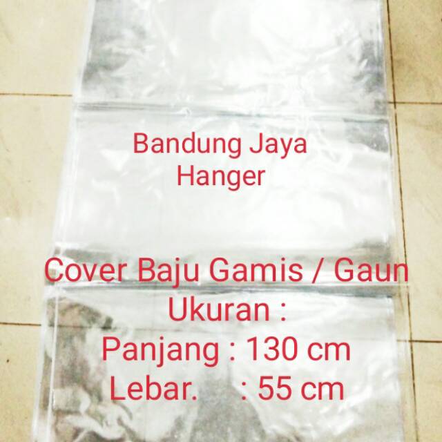 Cover Baju / Mika Baju Gamis ukuran 55cm x 130 cm Harga per Pcs