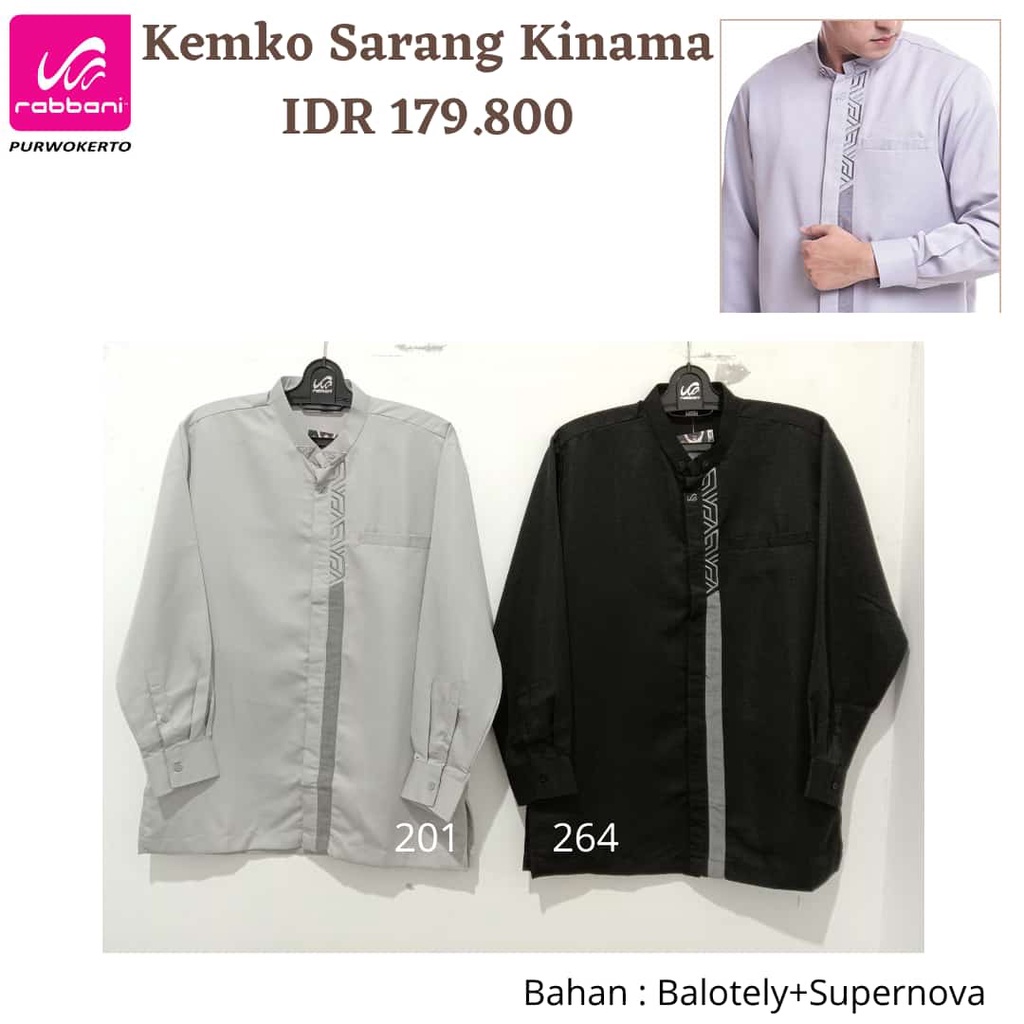 (JATENG) KEMKO KINAMA / COUPLE SARANG KINAMA / KEMKO RABBANI KINAMA / KEMEJA KOKO LENGAN PANJANG / K