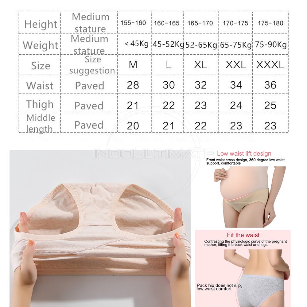 1Pcs Celana Dalam Wanita Hamil Katun Celana Dalam Ibu Hamil Melahirkan Pakaian Dalam Hamil CDM-101