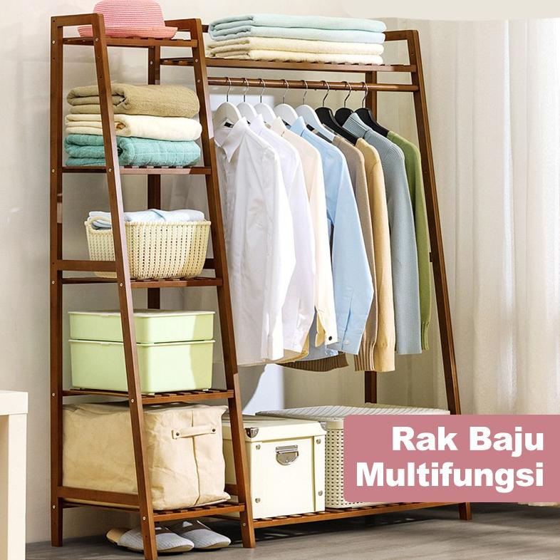 GREENLAND RAK BAJU CELANA SERBAGUNA STAND HANGER JEMURAN PORTABLE LEMARI PAKAIAN PRAKTIS HSH202 TERL