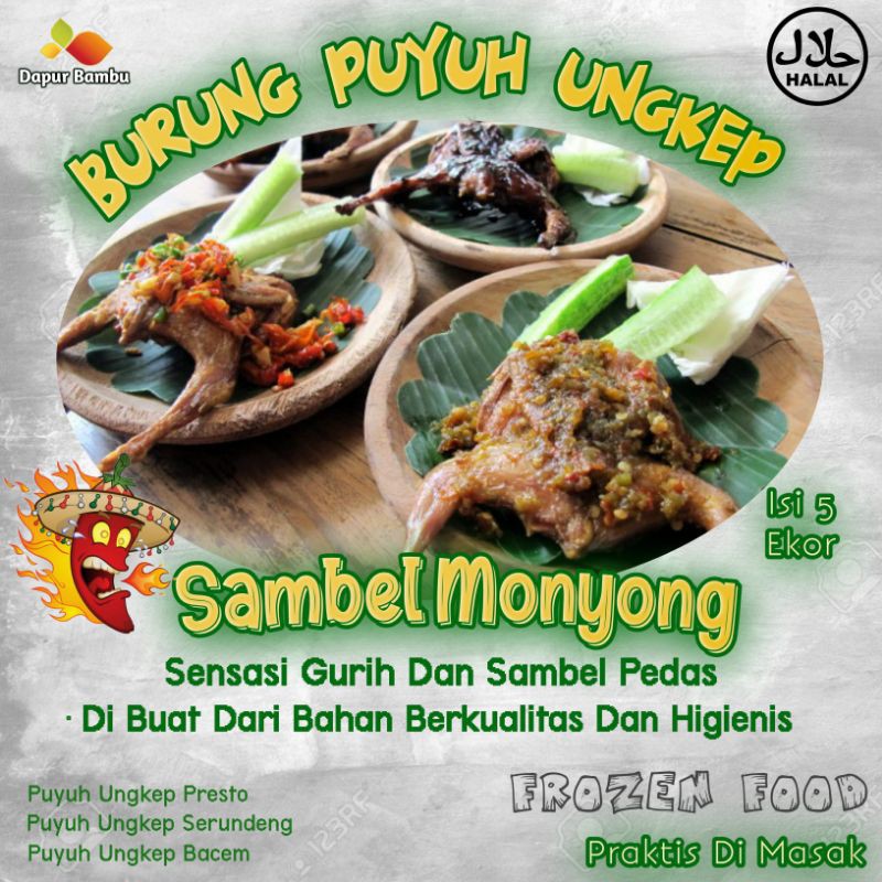 

PUYUH UNGKEP ISI 5 EKOR SAMBEL MONYONG / PUYUH PRESTO ISI 5 EKOR / FROZEN FOOD