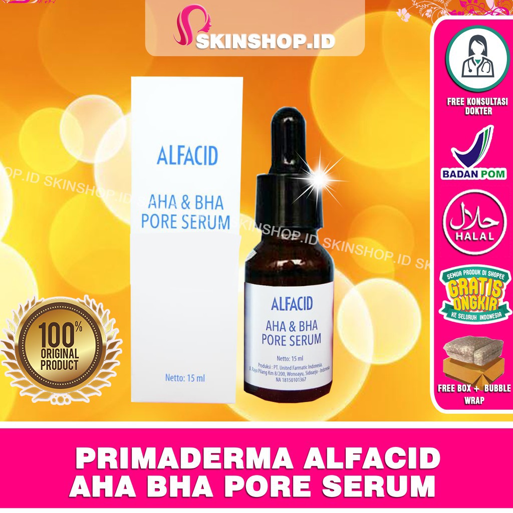 [STOK TERBARU] Primaderma Alfacid AHA BHA PORE Serum 15ml Original / Serum Komedo  BPOM Aman