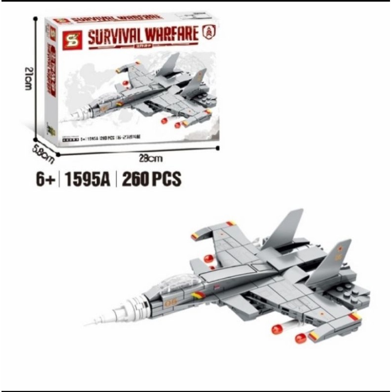 Brick SY 1595 - Survival Warfare 4 Mini Air Fighter
