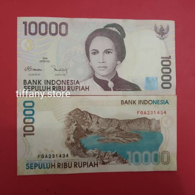 UANG KUNO RP 10000 CUT NYAKDIEN TAHUN 1998