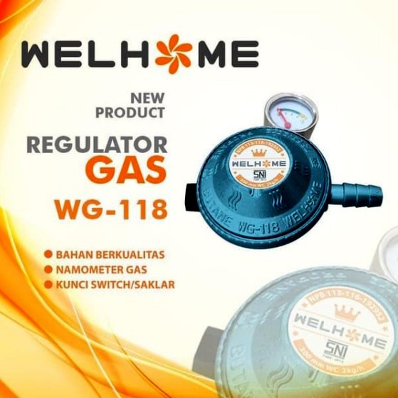 Kepala Gas Welhome WG-118 / WG - 138 Regulator Gas SNI