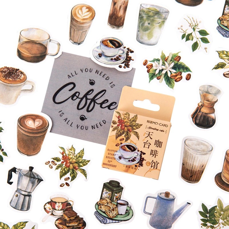 

[PER BOX] Stiker Aesthetic Tumblr Deco Scrapbook Bujo Diary DIY Cafe SAFA STORE