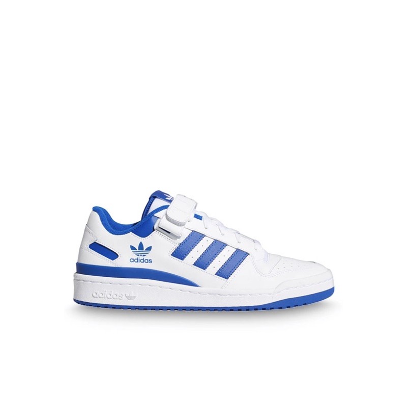 JUAL SEPATU CASUAL ADIDAS FORUM LOW  FOOTWEAR WHITE / TEAM ROYAL BLUE