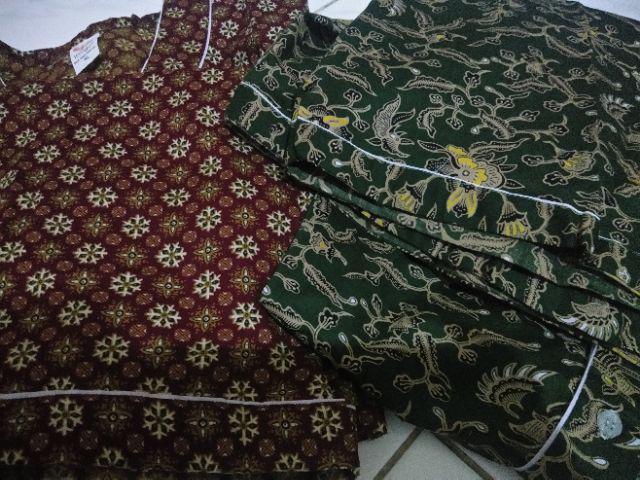 Piyama Baju Tidur Batik Anak - Dewasa Celana Pendek Hp