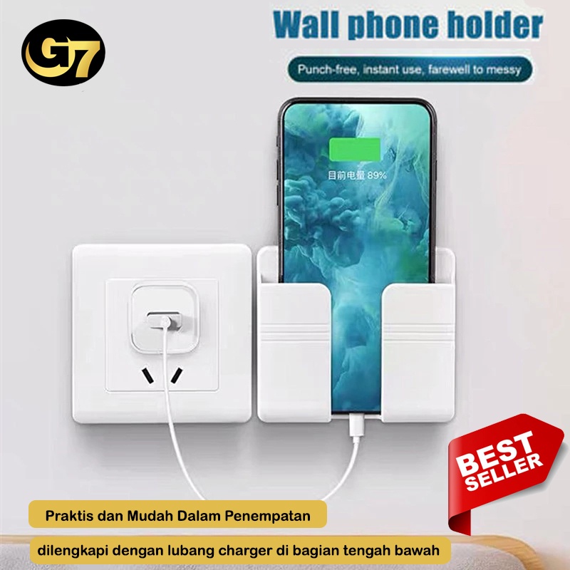 Rak HP Dinding Charger Rak Tempel Handphone Phone Holder Hp Dinding Tembok Tempat Remote AC Remot TV