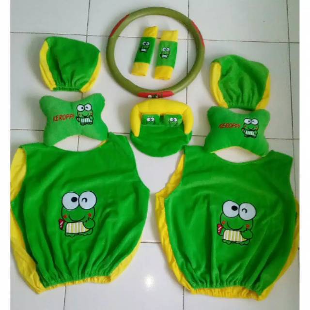 Sarung jok mobil Set car 6in 1 SNI/interior set bantal mobil.