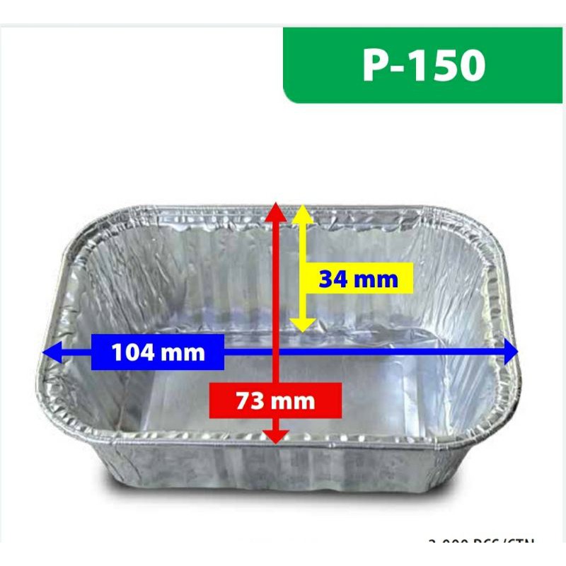 wadah aluminium foil P-150 / loyang aluminium foil