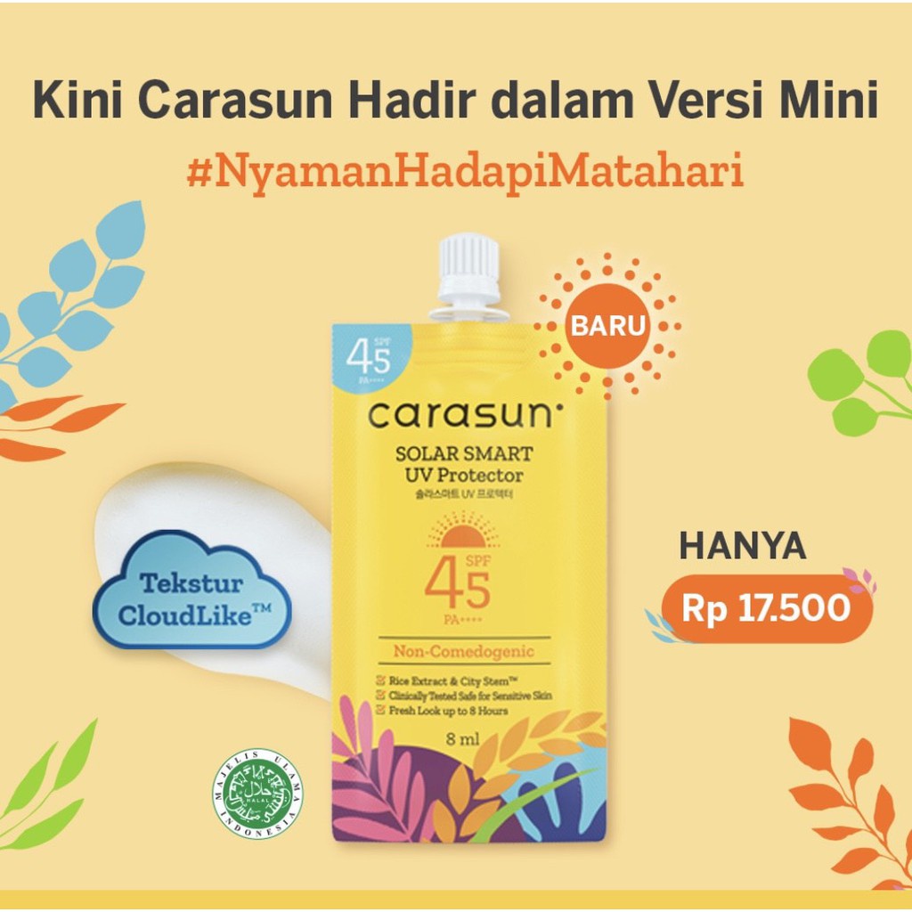 [SACHET] CARASUN Solar Smart UV Protector - Sunscreen UV - 8ml