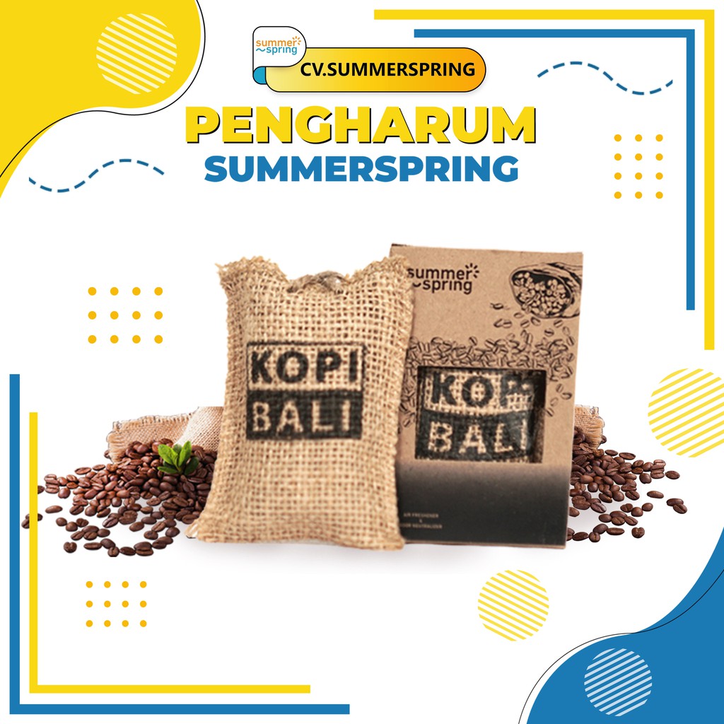 Summer Spring - Kopi Bali Goni - Pengharum Pewangi Parfum Ruangan Mobil Toilet Ruang Tamu Dapur Lemari Pakaian Kamar Mandi Tidur Closet Wc - 35gr