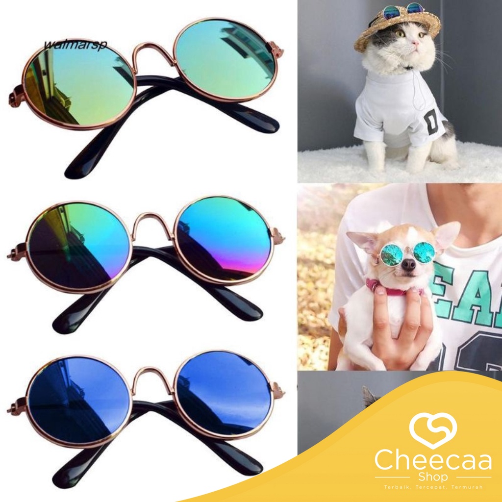 CC (KM22) Kacamata Kucing Anjing mini size lucu cocok untuk Peliharaan kecil