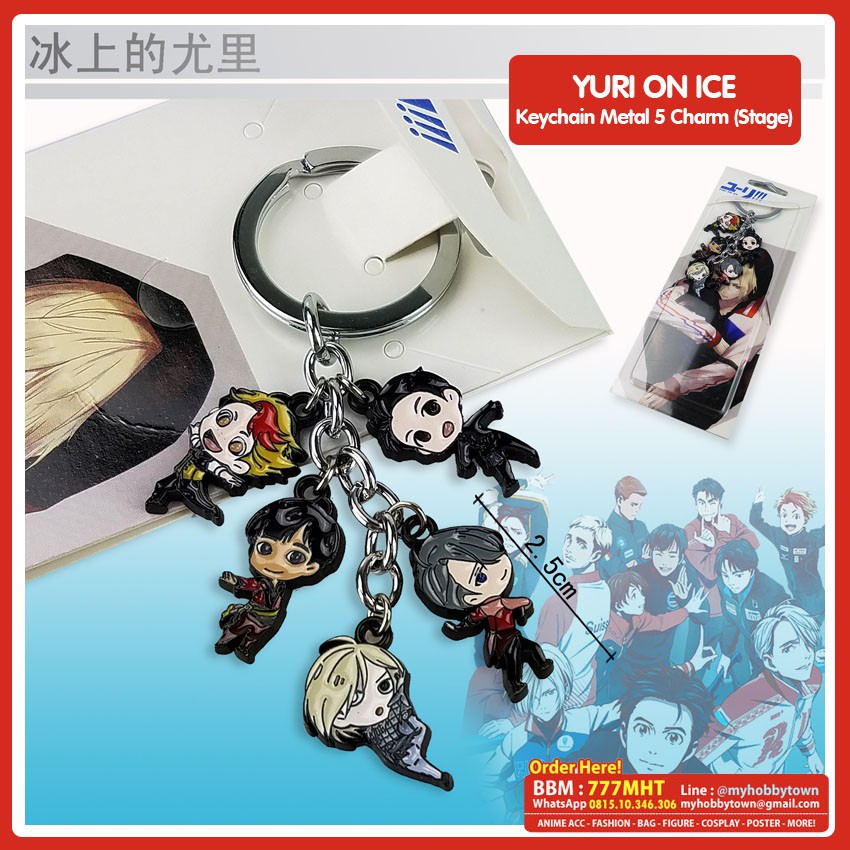 Gantungan Kunci Yuri On Ice Charm Set Of 5 : Stage Ver.