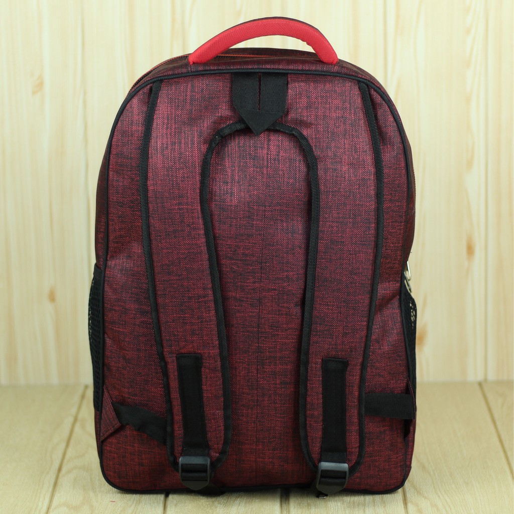 Back Pack Pria Alfito Bordir Merah Tas Ransel Laptop Cowok Real Pict