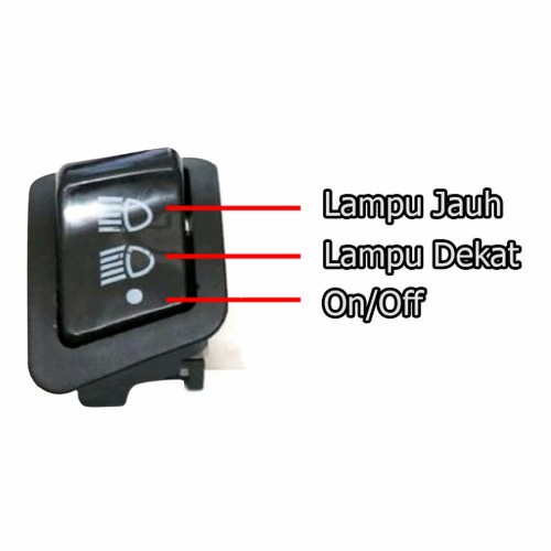 Saklar lampu Saklar On Off Dim Jauh Dekat  Lampu 3 Titik Fungsi Honda Vario 125 ,Vario 150 ,Beat Fi ,Blade Fi ,Revo Fi ,Scoopy Fi ,Supra 125 Fi