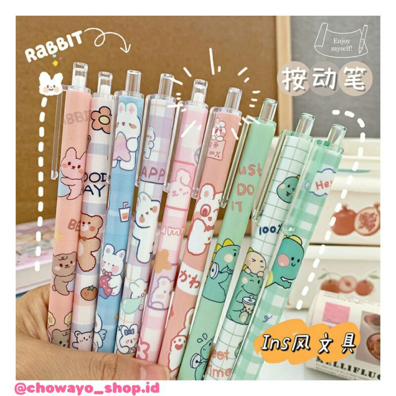 

CS 01 Pulpen Gel Lucu Tinta Hitam 0.5 mm / Ballpoint Mekanik Import