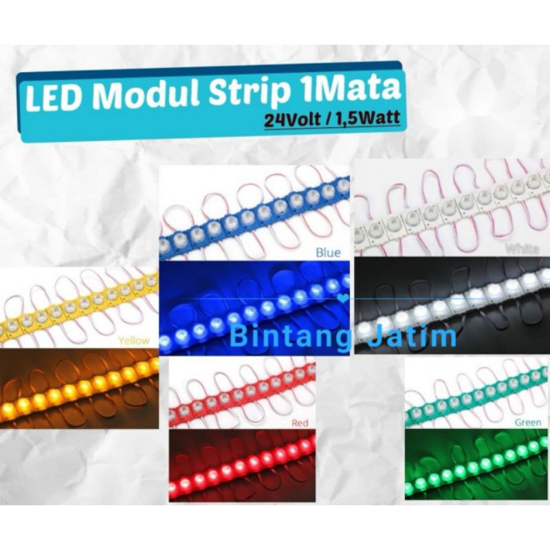 LAMPU LED MODUL 1MATA 12VOLT dan 24VOLT 1.5 WATT WATERPROOF 1 MATA 12V 24V 12 V VOLT VARIASI MOBIL