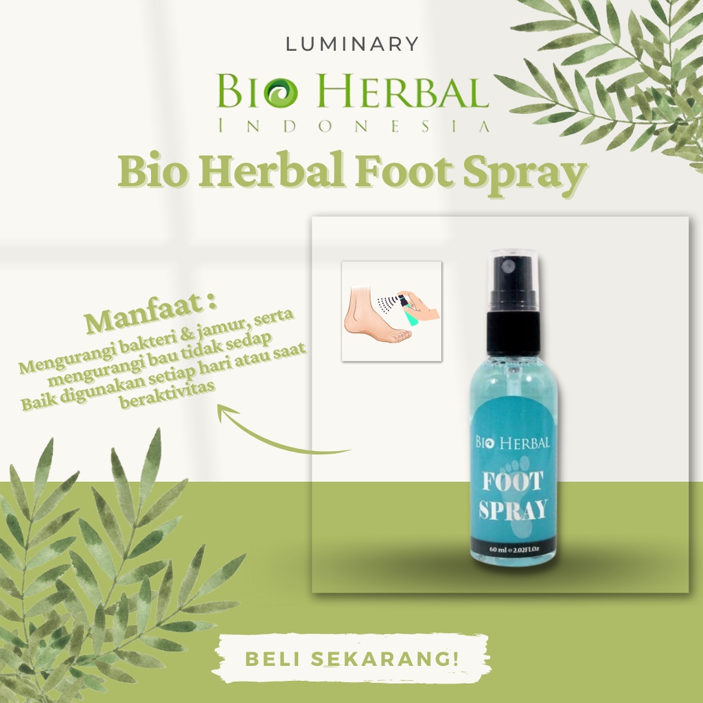 Bio Herbal Foot Spray Deodorant Penghilang Bau Kaki Original BPOM