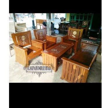 Kursi tamu bahan kayu jati meja kursi ukir tamu kayu jati