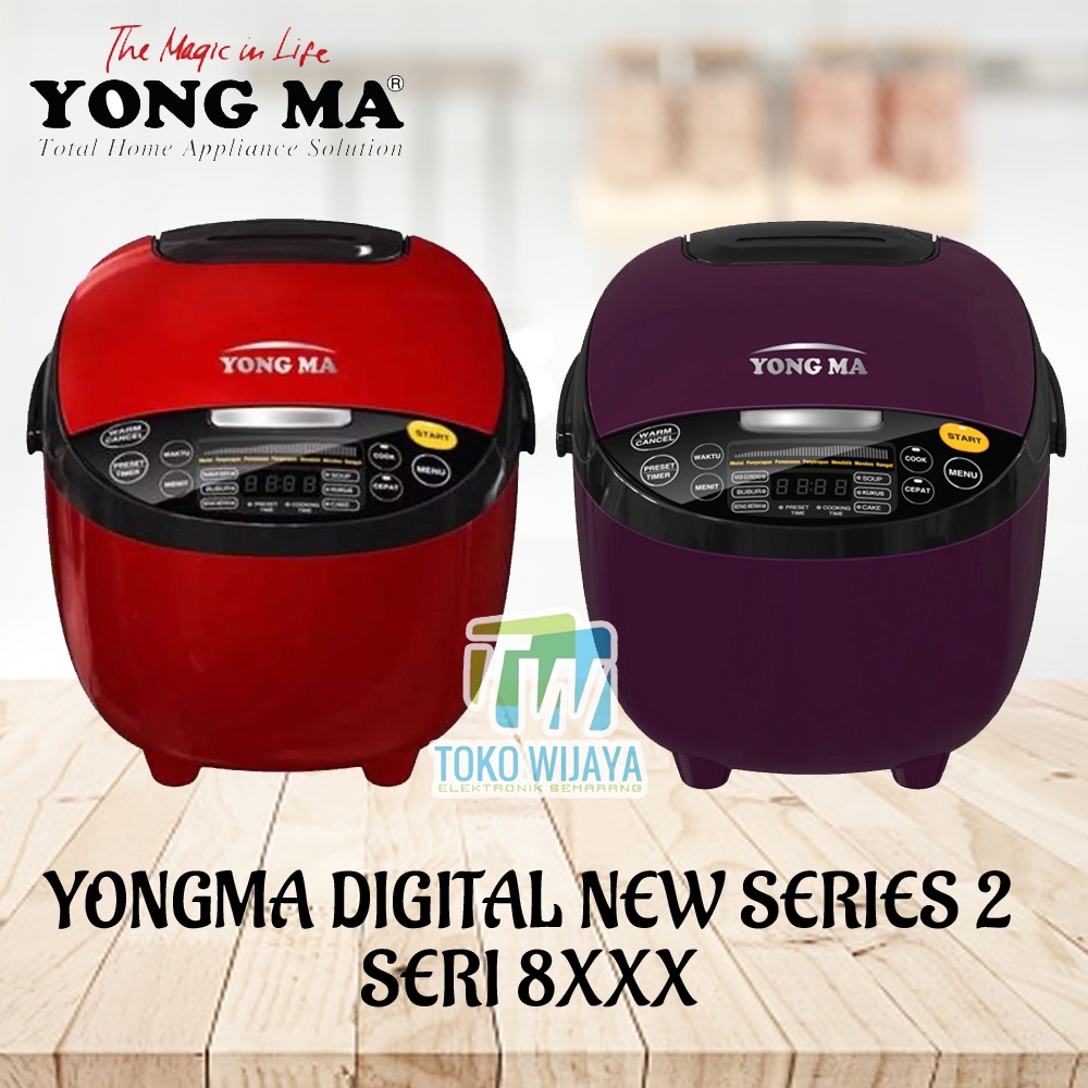 YONGMA MAGIC COM DIGITAL RICE COOKER SMC 7017 7027 7047 8017 8027 8047 2 LITER BODY STAINLESS