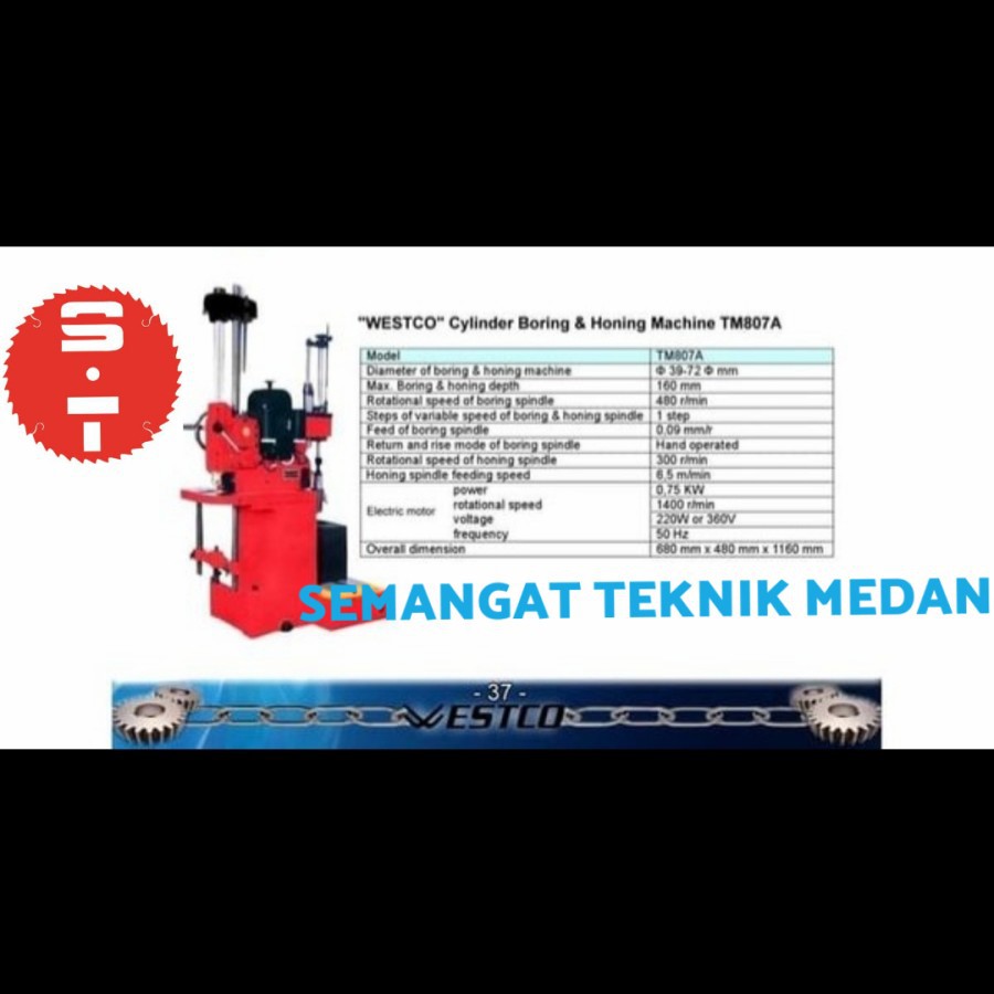 TM807A MESIN KOLTER PISTON CYLINDER BORING HONING WESTCO TM 807 A