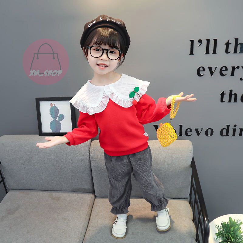 SET STELAN ANAK KOREA STELAN CHERRY