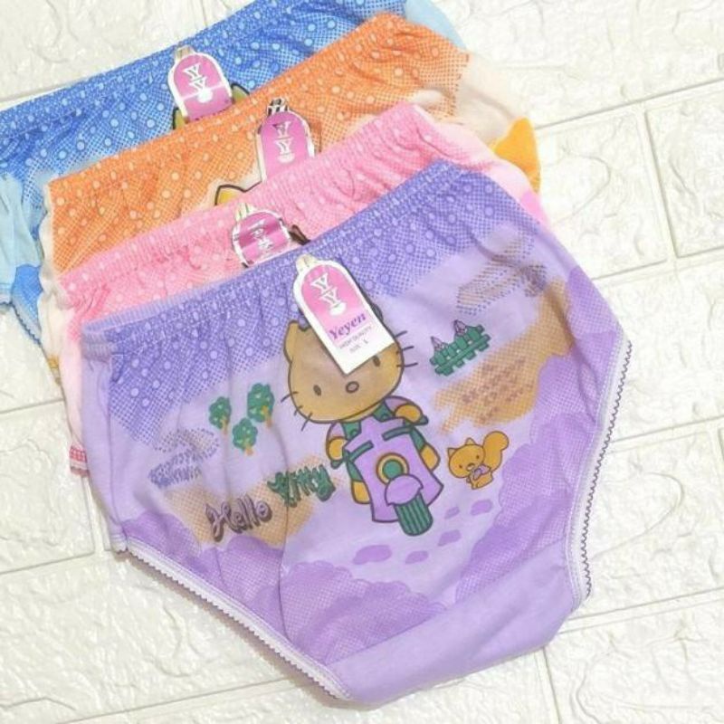 SS - ( M &amp; L ) 6 Pcs CD Anak Perempuan Yeyen  / Celana Dalam Anak Cewek Cewe Yeyen