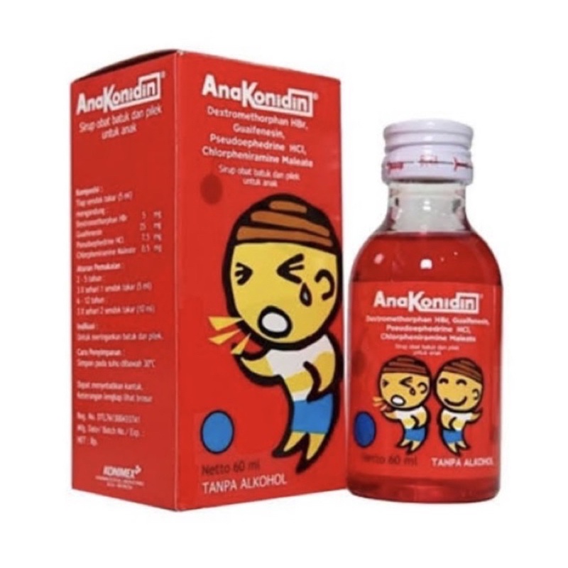 Jual Anakonidin sirup 60 ml ( obat batuk pilek panas anak ) Indonesia