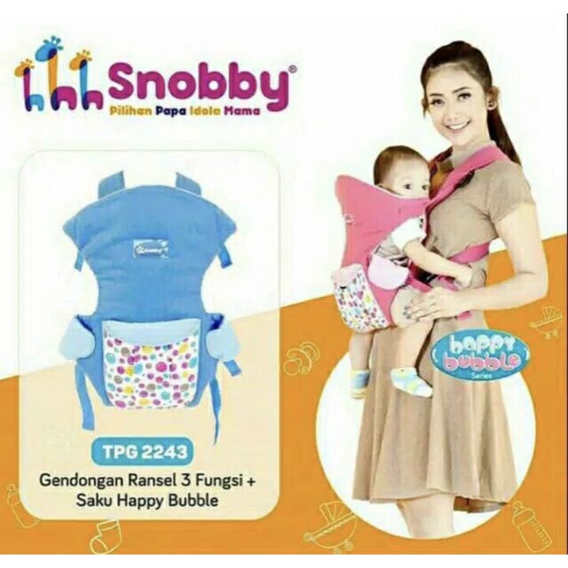 Gendongan bayi snobby tpg 2243 /gendongan depan murah /happy bubble series 3 fungsi