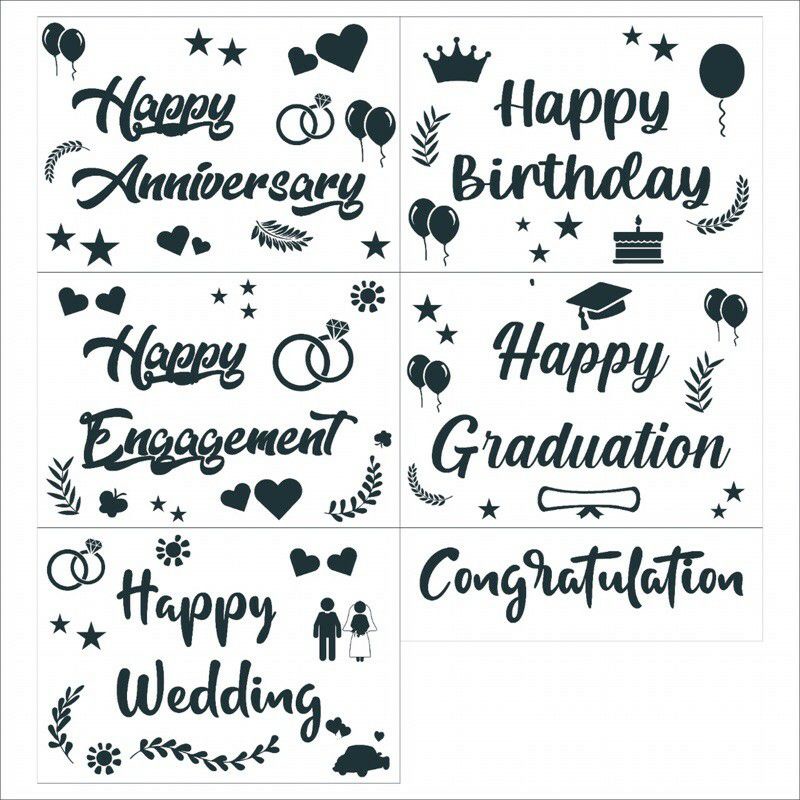 STICKER BALON PVC HAPPY BIRTHDAY / STICKER BALON HAPPY BIRTHDAY / STICKER BALON CONGRATULATION / HAP