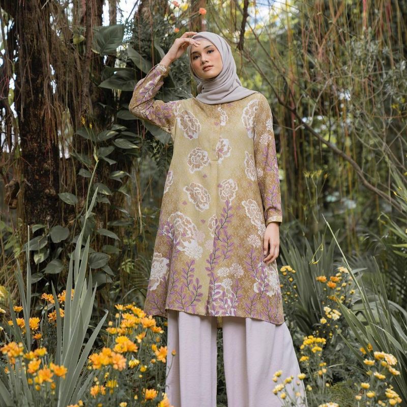 CARRAMA TUNIK BY HEAVEN LIGHTS | TUNIK CARAMMA | CARAMMA TUNIK COPPER | LONG TUNIK