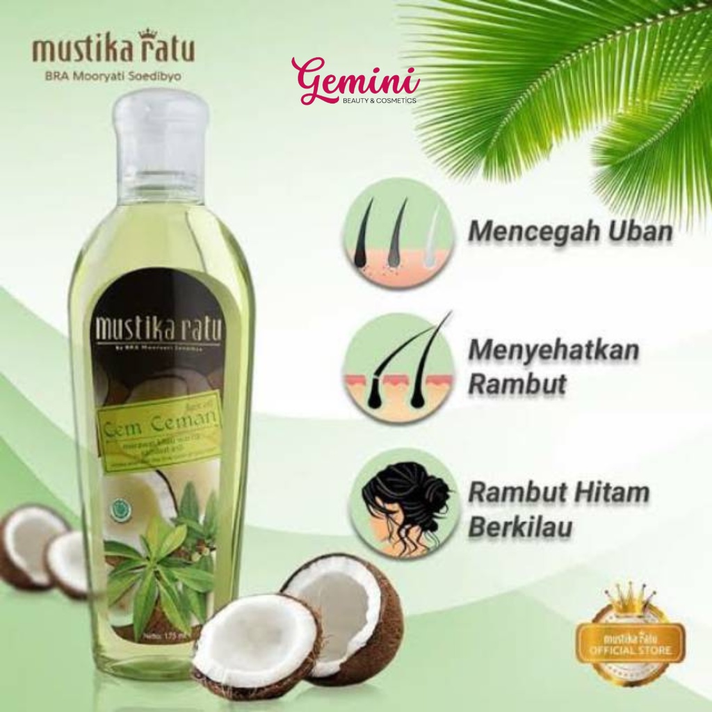 MUSTIKA RATU Hair Oil Cem Ceman - Mustika Ratu Minyak Rambut Cem ceman 75ml | 175ml