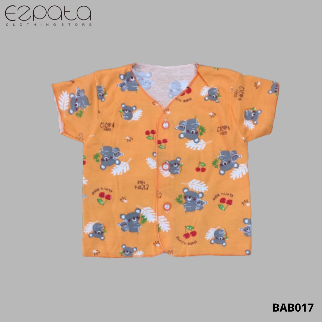 Ezpata Baju Bayi Baru lahir Lengan Pendek Usia 0-3bulan Unisex Random