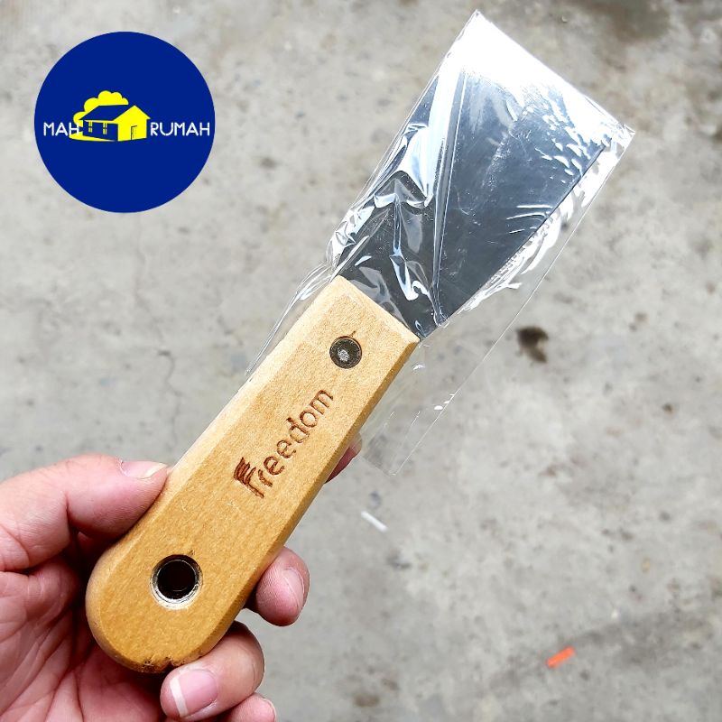 Freedom - KAPI CAT GAGANG KAYU 1.5&quot; 2&quot; 2.5&quot; Kape Pisau Dempul Skrap Scraper Scrapper 1,5 2 2,5 inch