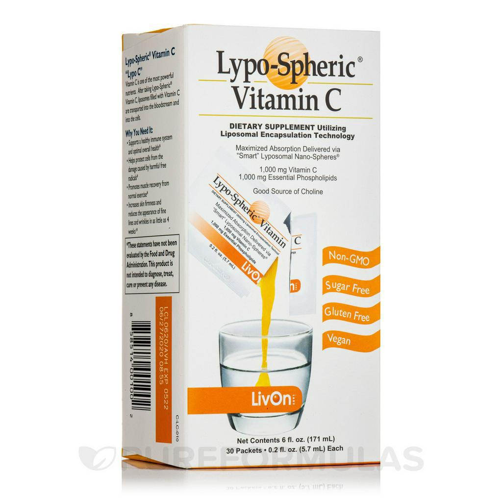 LivOn Laboratories Lypo-Spheric Vitamin C 1000 mg 30 Pax