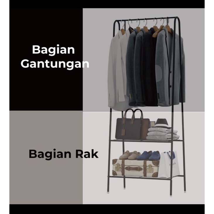 Rak Gantungan Baju Buku Serbaguna