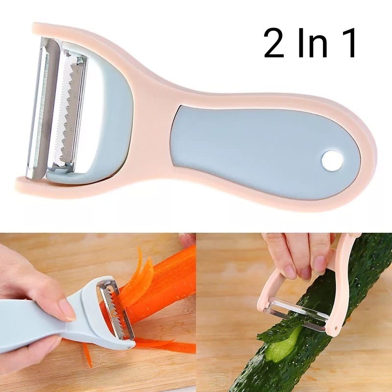 Peeler 2 in1 Parutan Pengupas Serutan Slicer Pisau Buah Sayuran Wortel