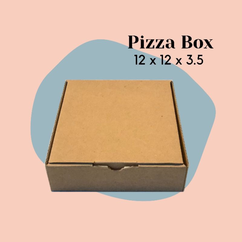 PIZZA BOX // KARDUS BOX DIE CUT 12x12x3.5 // PACKAGING KARDUS KARTON// DUS KECIL OLSHOP