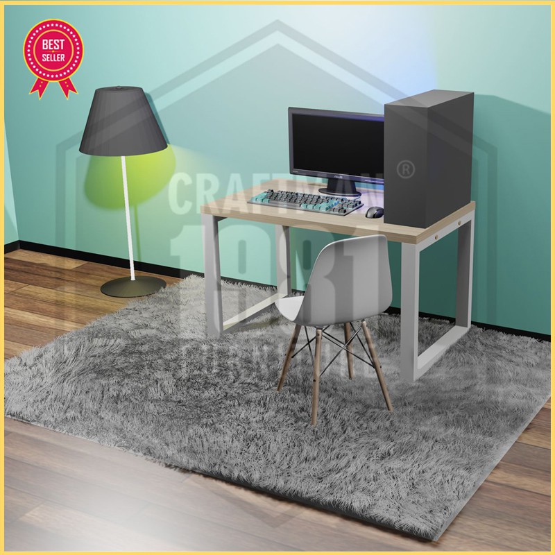 Meja Komputer Kerja Tulis Belajar Kantor 80x60 Simple Modern Minimalis