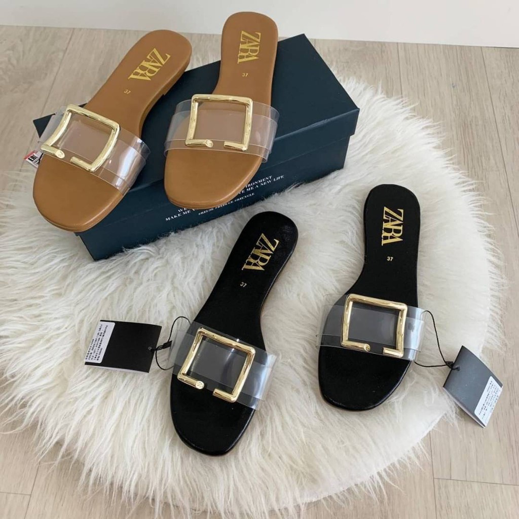 Flat Shoes Wanita - Zara Sandal Flat Import 186